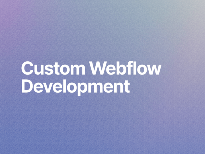 Cover image for Custom Webflow Development