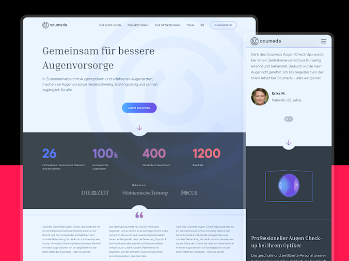 Cover image for Ocumeda Website Relaunch