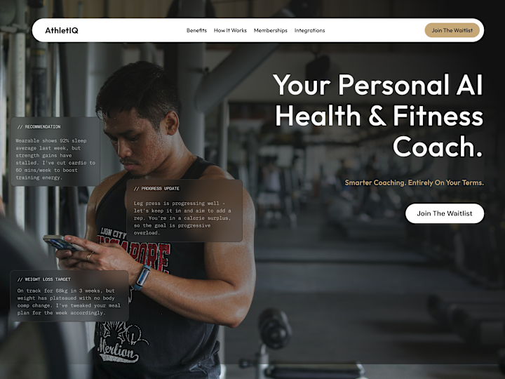 Cover image for AthletIQ Landing Page Design and Development