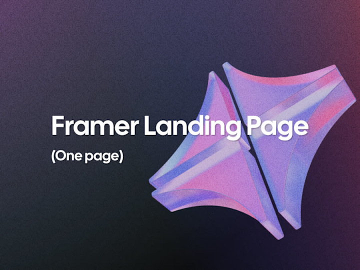 Cover image for Framer Landing Page (One page)