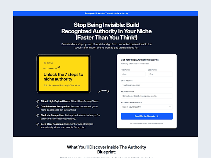 Cover image for Lead Generation Landing Page Design