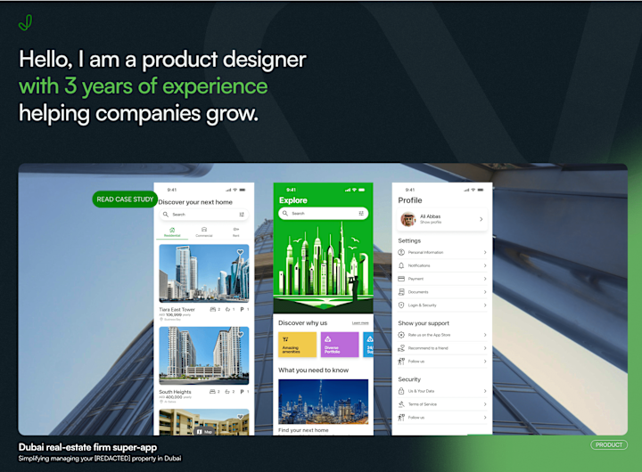 Cover image for Product Designer Portfolio