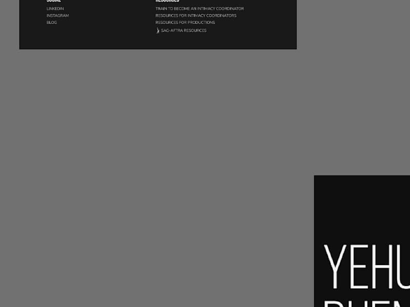 Cover image for Intimacy Coordinator Resume and Portfolio Website
