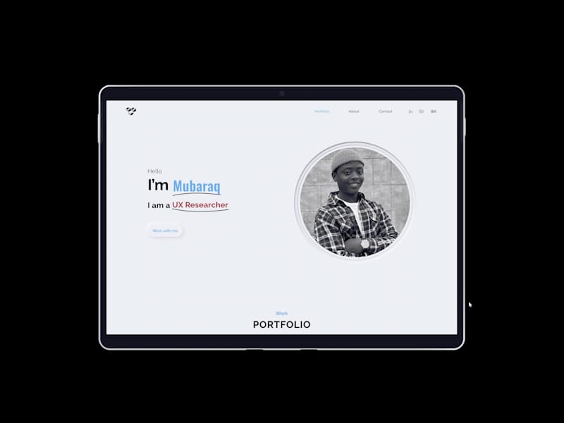 Cover image for Mubaraq's Portfolio Website Design and Personal Branding 