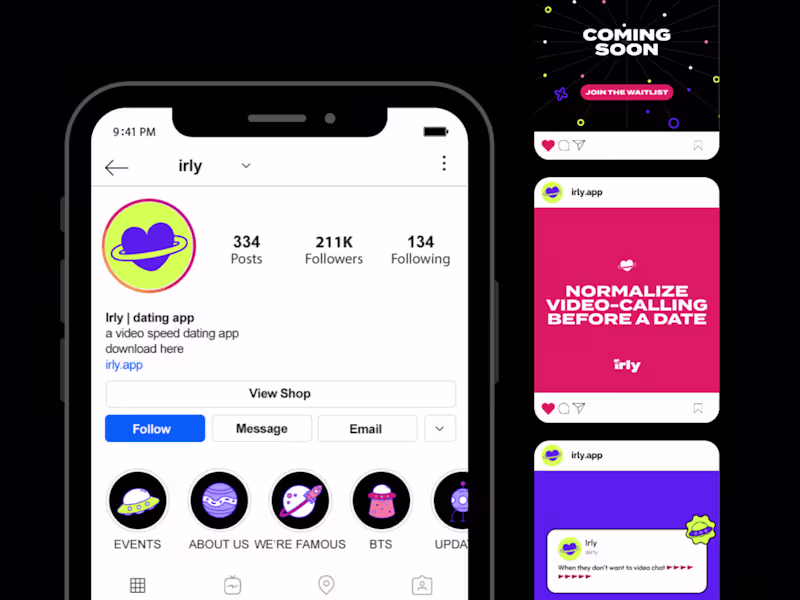 Cover image for Social Media Management & Strategy for Gen Z Dating App | IRLY