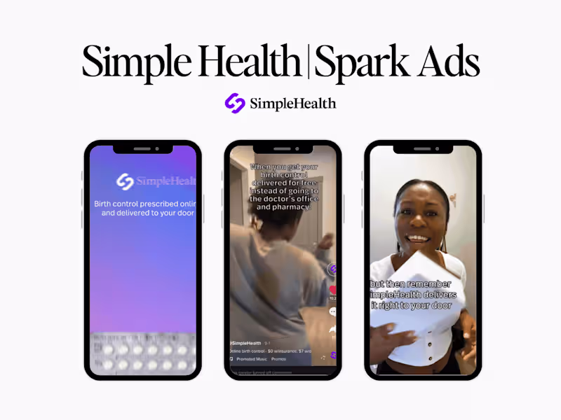 Cover image for 📲 Tik Tok Paid Ad Creation | Simple Health Birth Control