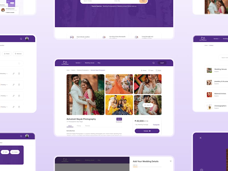 Cover image for Wedding planner website design