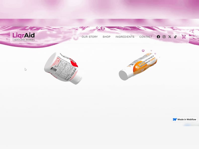 Cover image for LiqrAid | 3D Spline Webflow Website