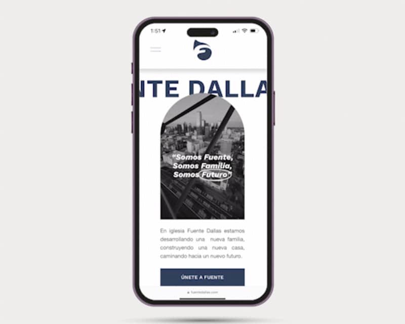 Cover image for Fuente Dallas Church Web and Landing Page Design