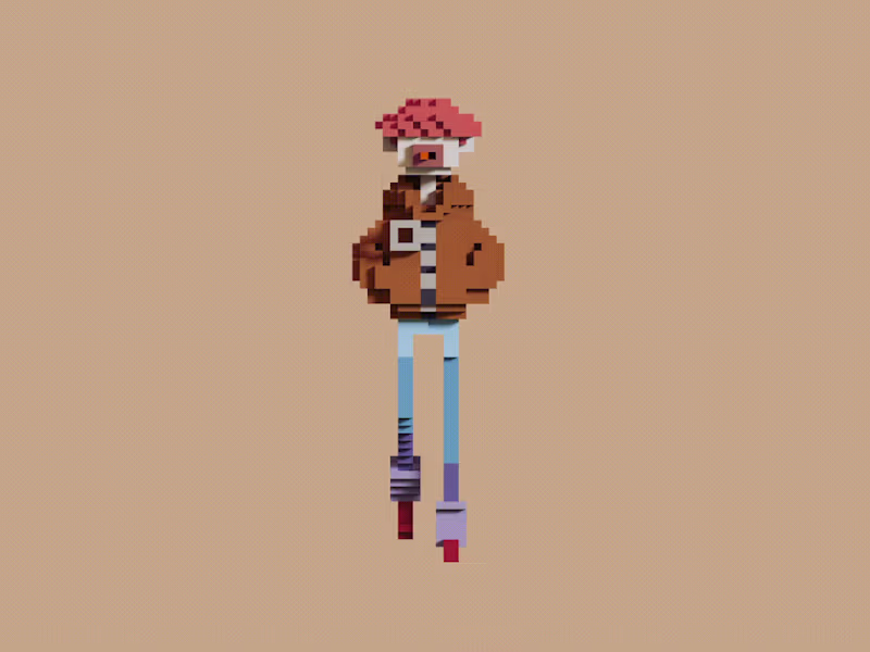 Cover image for Voxel Character Animation in MagicaVoxel