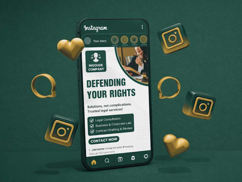 Cover image for Social Media Design Series for Law Firm