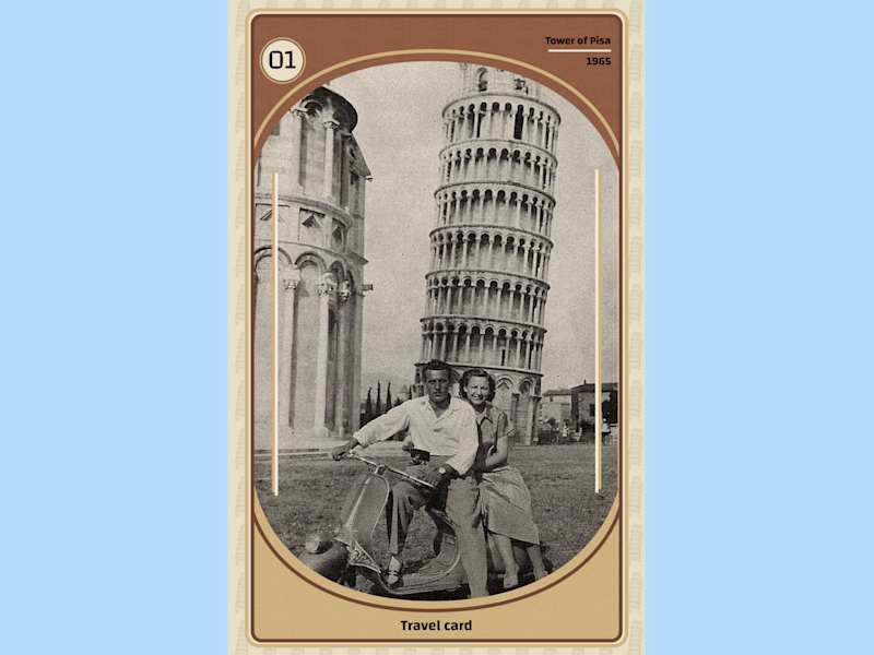 Cover image for 👩‍❤️‍👨Couple at the Leaning Tower of Pisa | Card design 