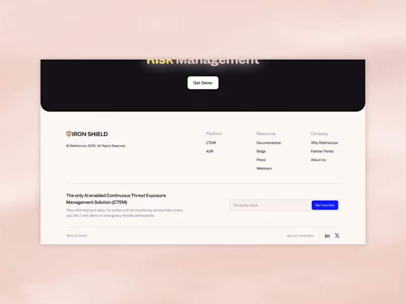 Cover image for Cybersecurity | SaaS Platform Website | Ui/UX | Web Design