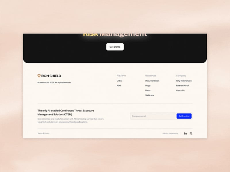 Cover image for Cybersecurity | SaaS Platform Website | Ui/UX | Web Design