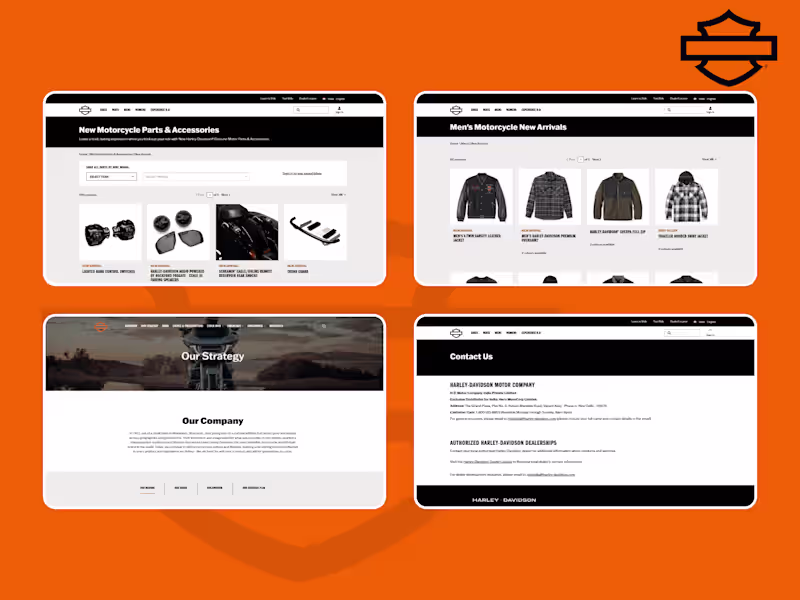 Cover image for Harley-Davidson Website Development | Adobe Experience Manager