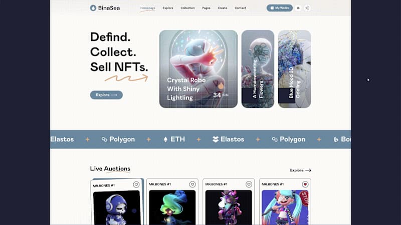 Cover image for NFT Marketplace Landing Page 