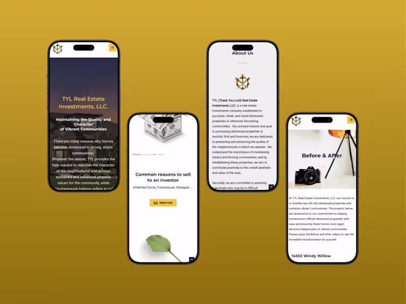 Cover image for TYL Real Estate Investments | WordPress Website