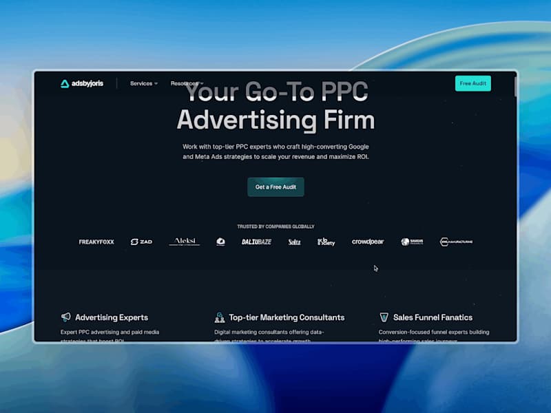 Cover image for Marketing Agency Website Redesign + Webflow Development