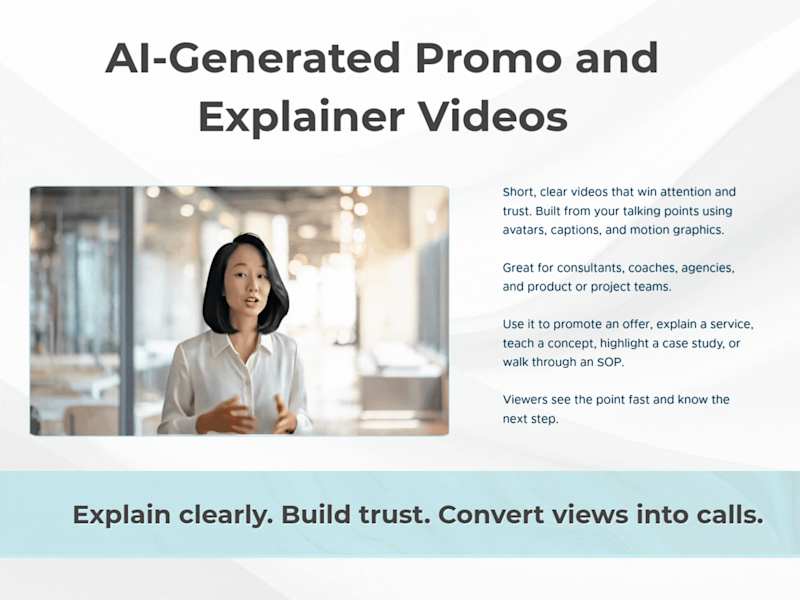 Cover image for AI-Generated Promo and Explainer Videos