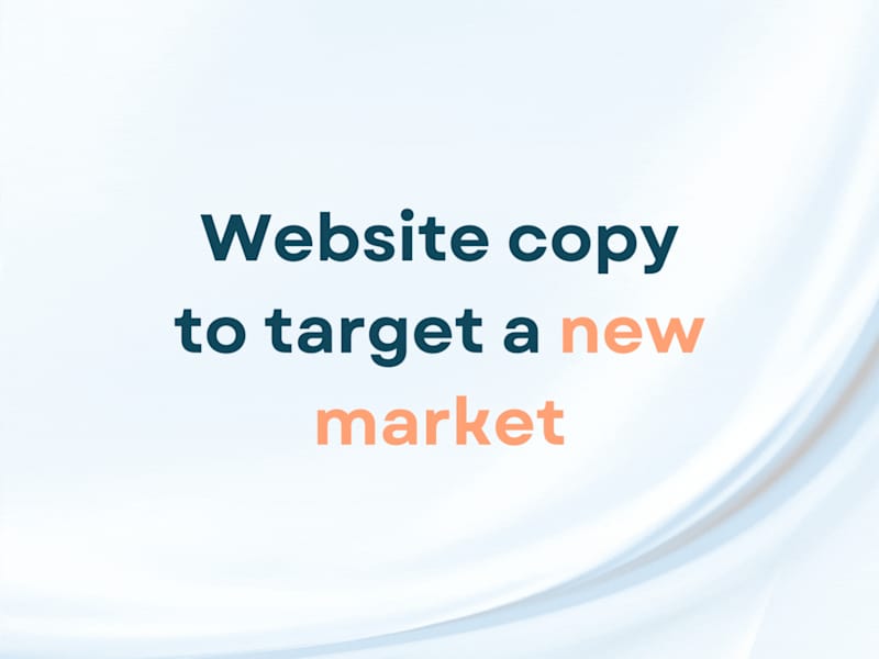 Cover image for New Website Copy | target new audience & increase inbound leads