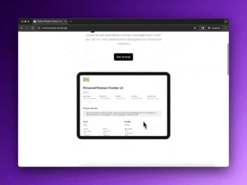 Cover image for Website development - Notion Digital Product