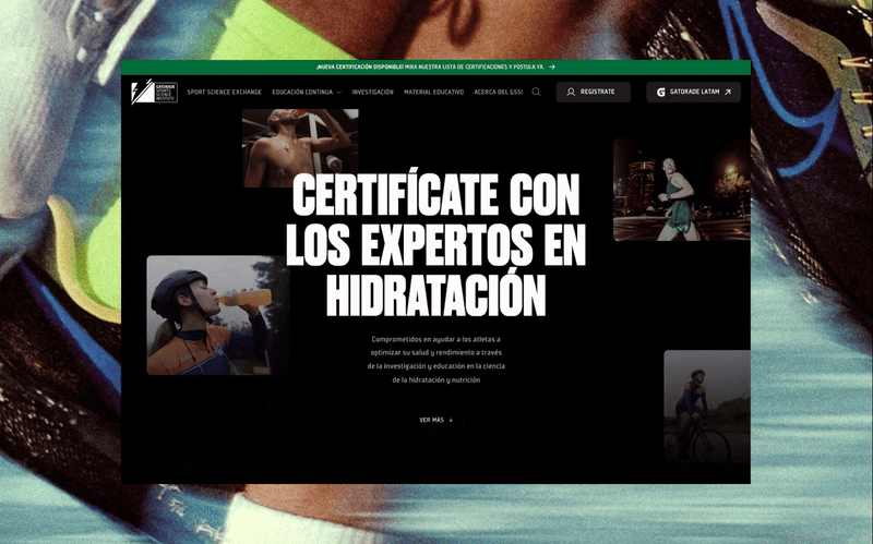 Cover image for Gatorade Sports Science Institute — Website