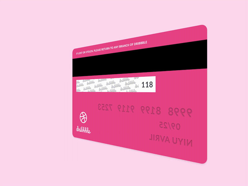 Cover image for Dribbble Credit Card
