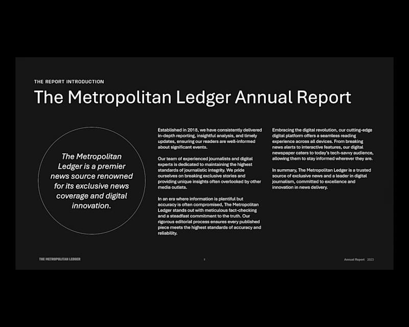 Cover image for Newspaper Company Annual Report