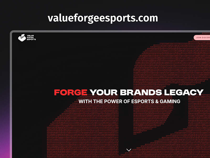 Cover image for ValueForge Esports Website Design