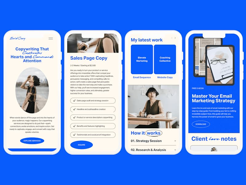 Cover image for BoldCopy One-Page Squarespace Website for Copywriters