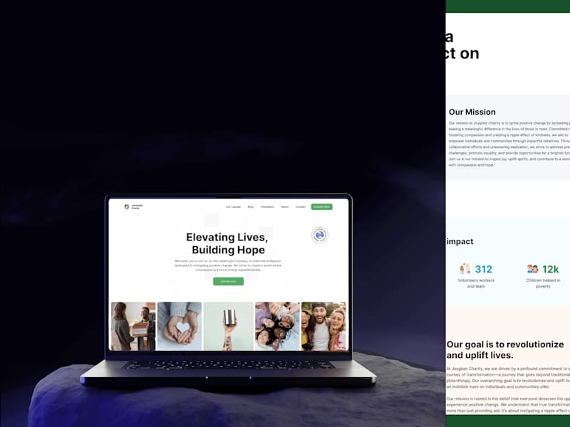 Cover image for Joygiver Charity / Website design + Framer Development