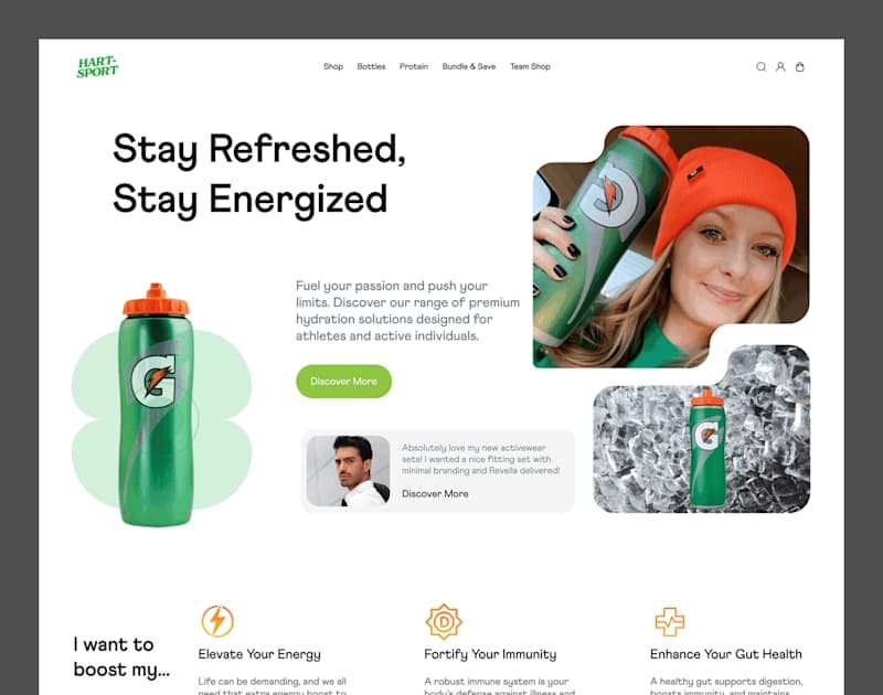 Cover image for Hart Sport - A Water Bottle Website