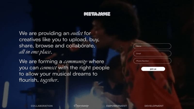 Cover image for MetaJamz Website