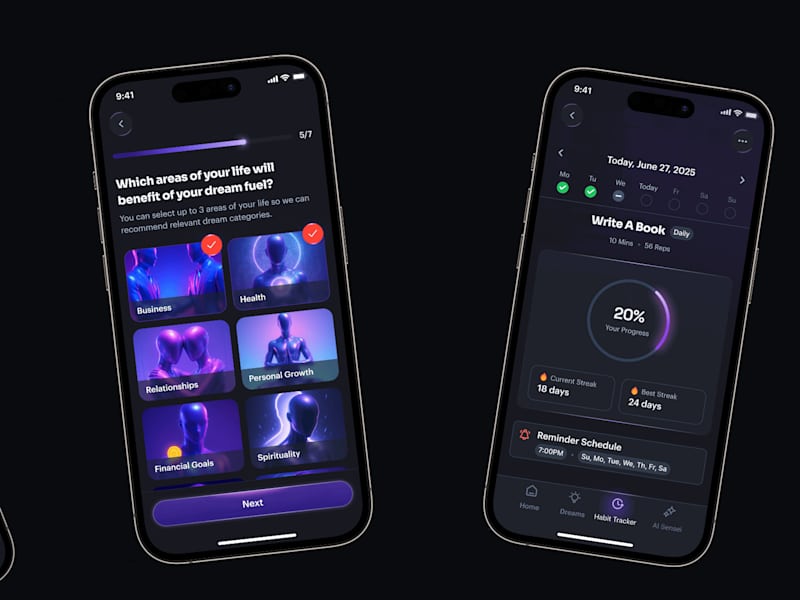 Cover image for An AI Habit Tracker and Productivity Mobile App Redesign