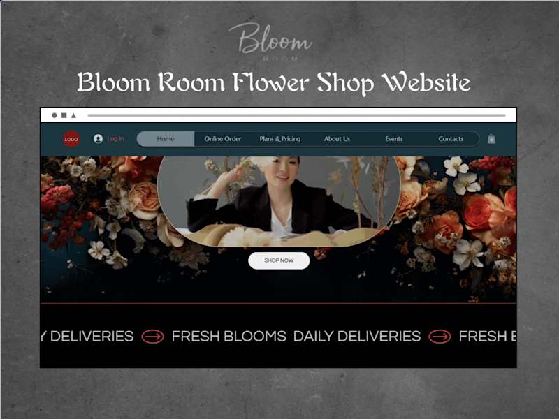 Cover image for Bloom Room E-commerce Wix Studio Website Design