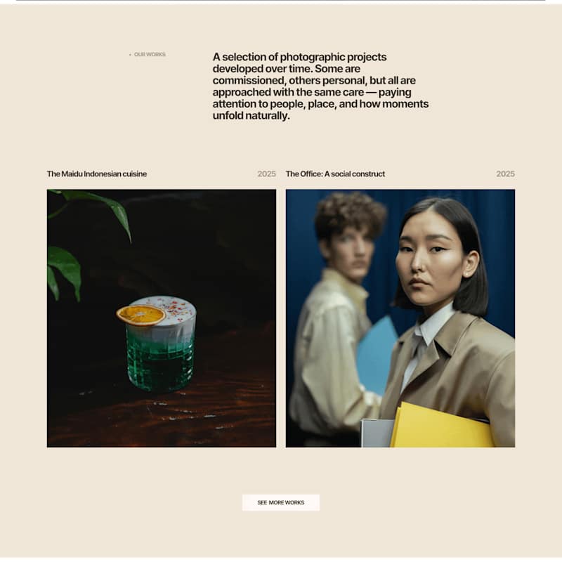 Cover image for Between — Photography Studio Website & Framer Template