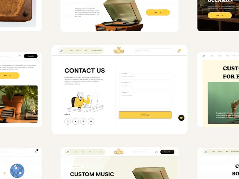 Cover image for Melodie Box — Website UI Design