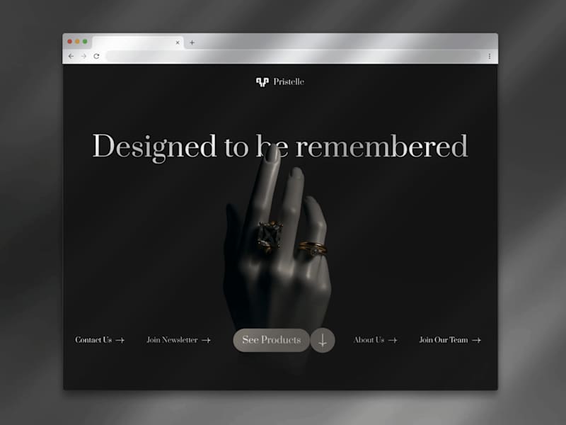 Cover image for Website Design for Pristelle Jewelry