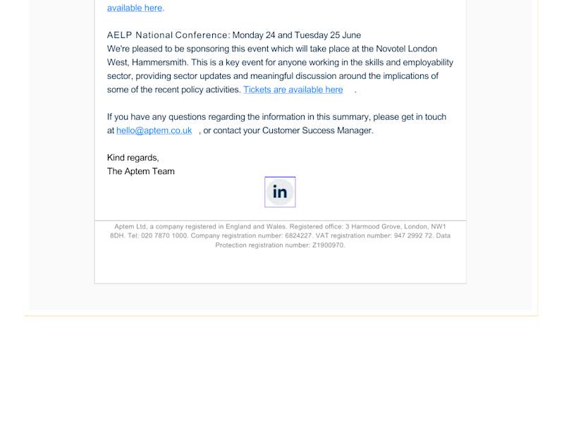 Cover image for Monthly all customer email newsletter