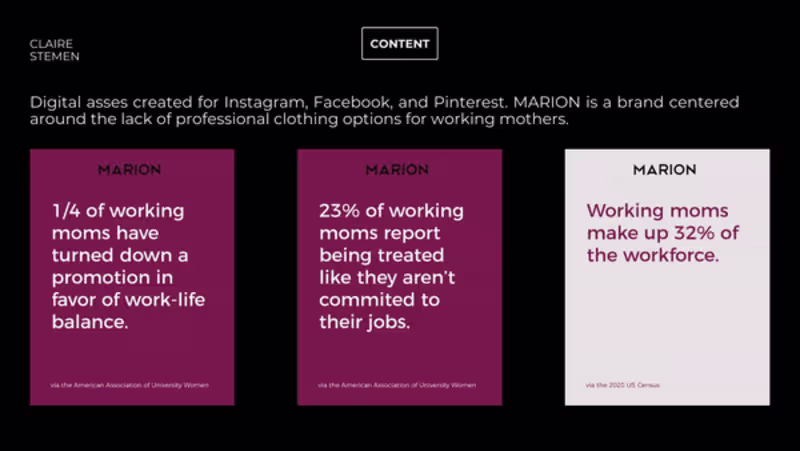 Cover image for MARION Maternity | Marketing Consulting, SEO, Social Media