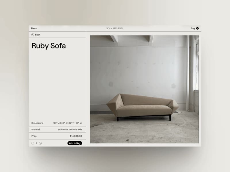 Cover image for Noam Atelier™  Framer E-commerce Website