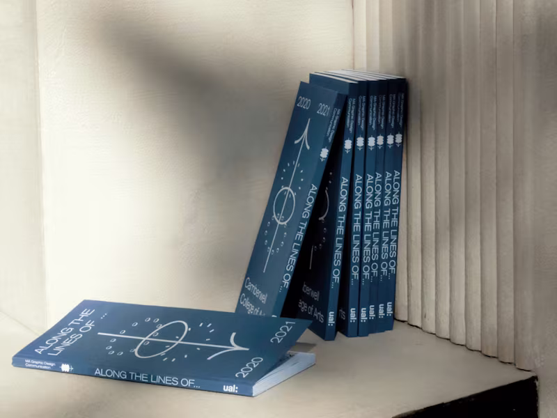 Cover image for Along the lines of...  – Editorial Design for a MA Catalogue