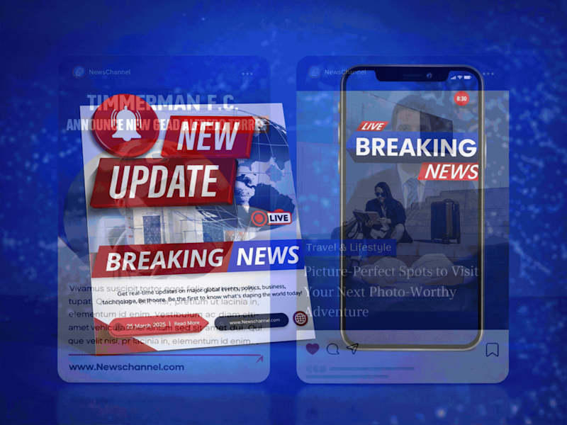 Cover image for Social Media Design Series for News Channel