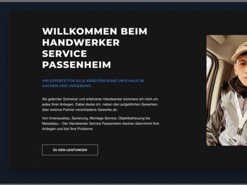 Cover image for Modern Website Development for Handwerker Service Passenheim