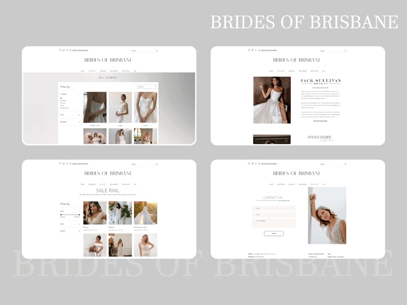 Cover image for Elegant Wix site for Modern Bridal Fashion