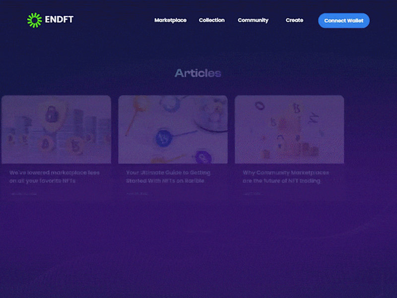Cover image for The Landing page of an NFT Website