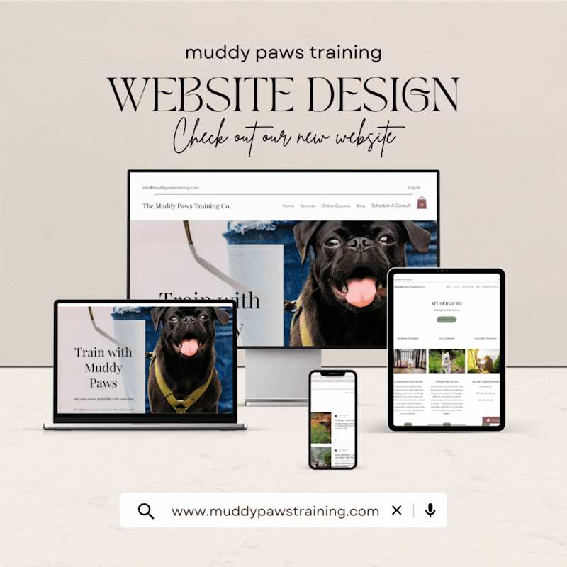 Cover image for Wix Website & Copy - Muddy Paws Training