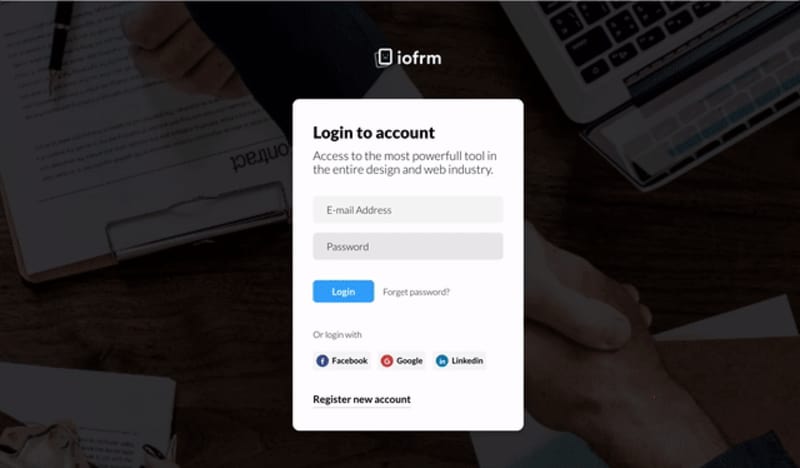 Cover image for iofrm - Login and Register Form Templates