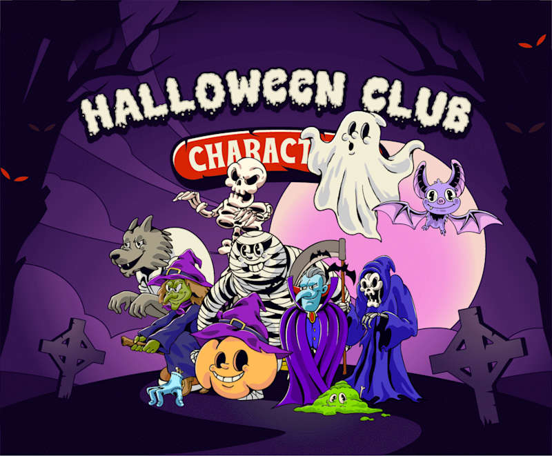 Cover image for Halloween Club Characters