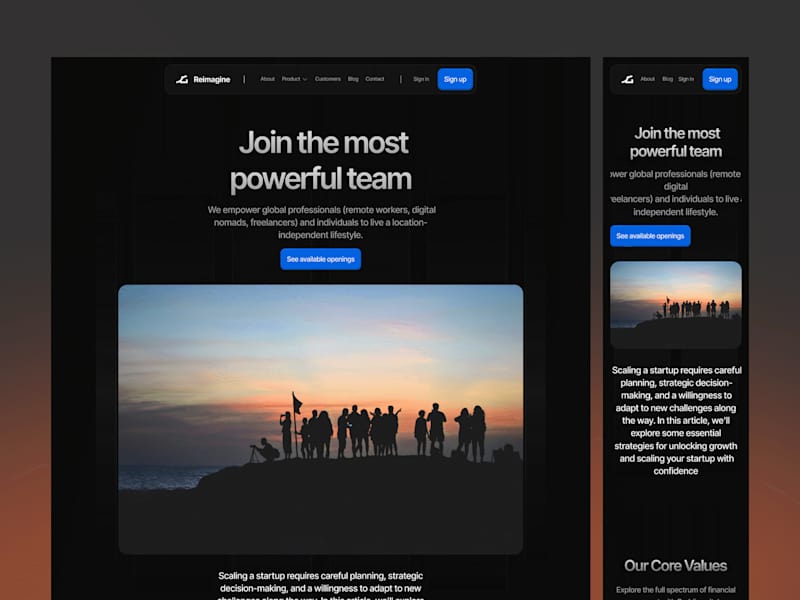 Cover image for Reimagine: A SaaS Website Template 
